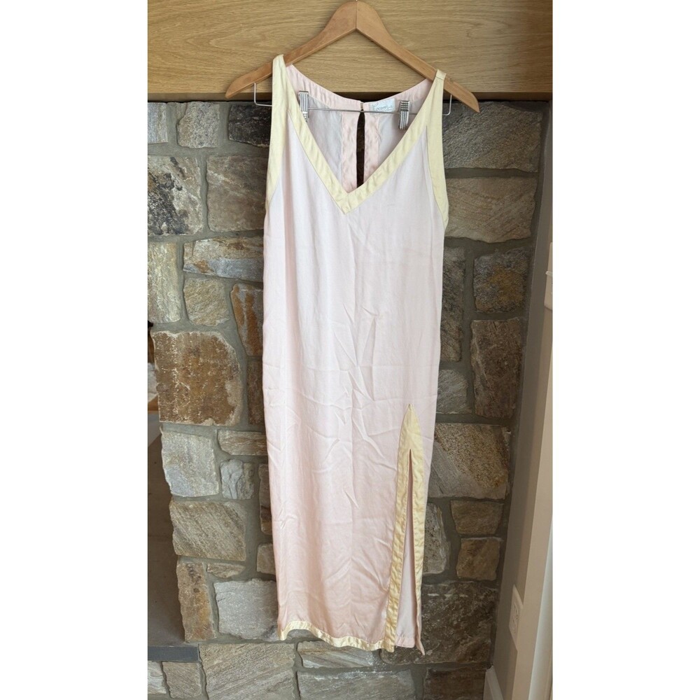 VintageCocoon By Randi Kristtofferson Blush 100% Silk Luxury Nightgown Sizes S/M